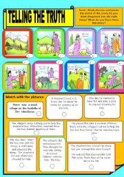 English Worksheet: Picture Story ( Role Play)