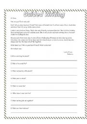English Worksheet: Writing about your friend/yourself - Description and Personality