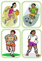 Sports Flashcards- Set of 16- 4 PAGES