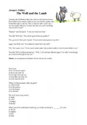 The wolf and the lamb - ESL worksheet by dannyboy83