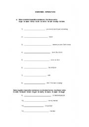 English Worksheet: Imperatives