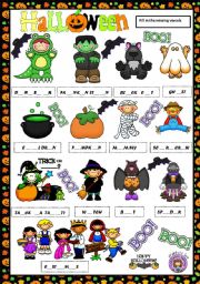HALLOWEEN VOCABULARY - MISSING VOWELS