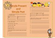 English worksheet: Simple Present and Simple Past