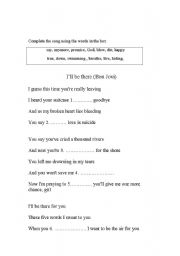English Worksheet: Ill be there