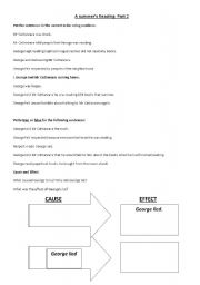English worksheet: Literature worksheet for A summers reading 2