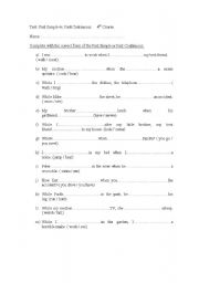 English Worksheet: PAST SIMPLE VS. PAST CONTINUOUS