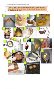 English Worksheet: verbs of cooking and recipes