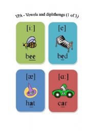 English Worksheet: IPA - Vowels and diphthongs (1 of 3)