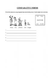 English Worksheet: Comparative Forms