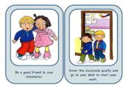 CLASSROOM RULES - flashcards set (3/3 ws)