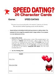 Speed Dating Roleplay Card Game part 6/6 Instructions
