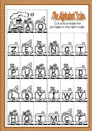 Alphabet Train - ESL worksheet by 3MMM
