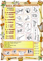 Elementary Vocabulary Series3 - Musical Instruments