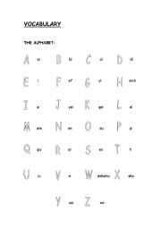 English Worksheet: alphabet