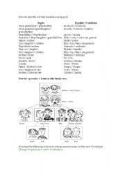 English Worksheet: Family