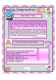 Reading comprehension text about time