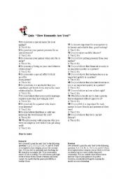 English Worksheet: Love Quiz 