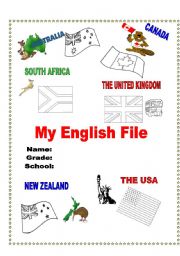 English Worksheet: My English File Cover