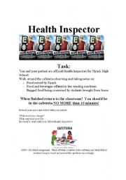 English Worksheet: Healthy Inspector