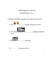 English Worksheet: past progressive