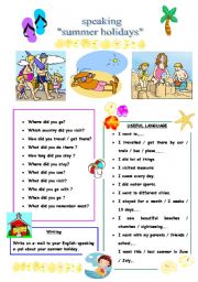conversation questions for pre-intermediate students(speak about summer holidays)