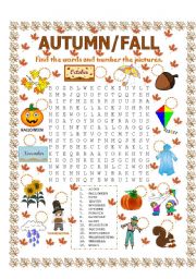 WORD SEARCH (AUTUMN/FALL)