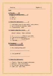 English worksheet: General Revision OR Quiz 