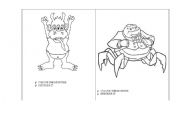 English Worksheet: Monsters - parts of the body