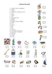 CLEANING YOUR HOUSE - VOCABULARY