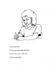 English Worksheet: Color Annie