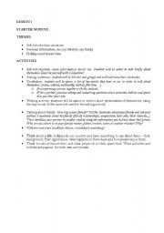 English Worksheet: Starter module: me,my interests, my family and my holidays