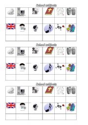 English Worksheet: SCHOOL SUBJECTS vocabulary