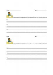 English worksheet: Vocabulary Work Sheet