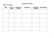 English Worksheet: vocabulary journal