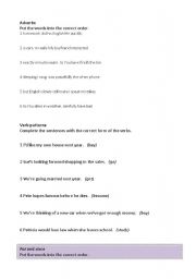 English Worksheet: simple review of intermediate level