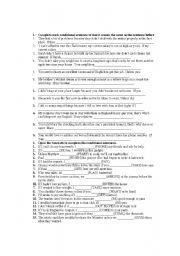 English Worksheet: conitionals