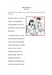 English worksheet: proof reading passage