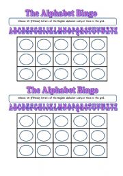The alphabet bingo