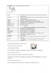 English Worksheet: Family