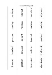 English Worksheet: Bingo Compound