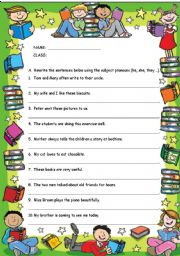 Subject Pronouns & This/That/These/Those - ESL worksheet by latty