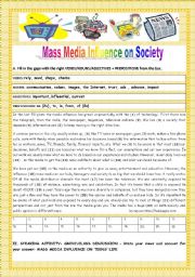 MASS  MEDIA INFLUENCE ON SOCIETY