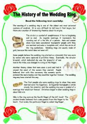 The History of the Wedding Ring - 2 pages + key