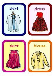 Clothes flashcards worksheets