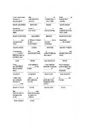 English worksheet: Past Simple / Past Perfect dominoes