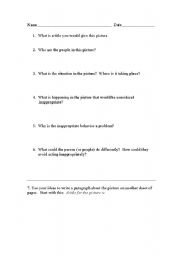 English Worksheet: social skills instruction