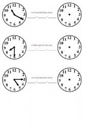 English Worksheet: clock game