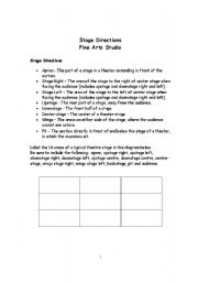 English worksheet: Learning Stage Directions