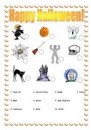 English Worksheet: halloween