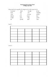 English worksheet: Irregular verb bingo game